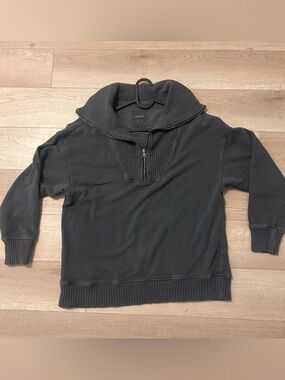 Aerie G Quarter-Zip Funnel Neck Sweater